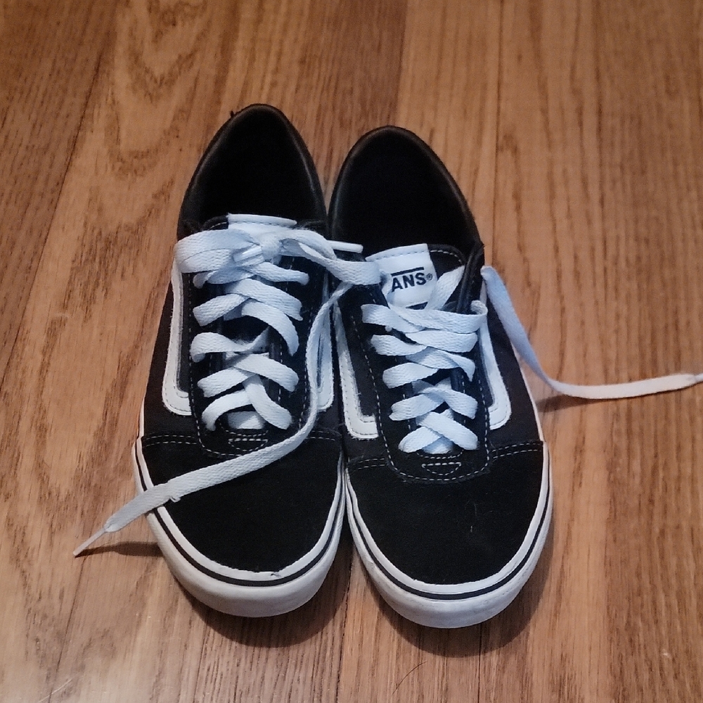 Vans Kids Black and White Sneakers